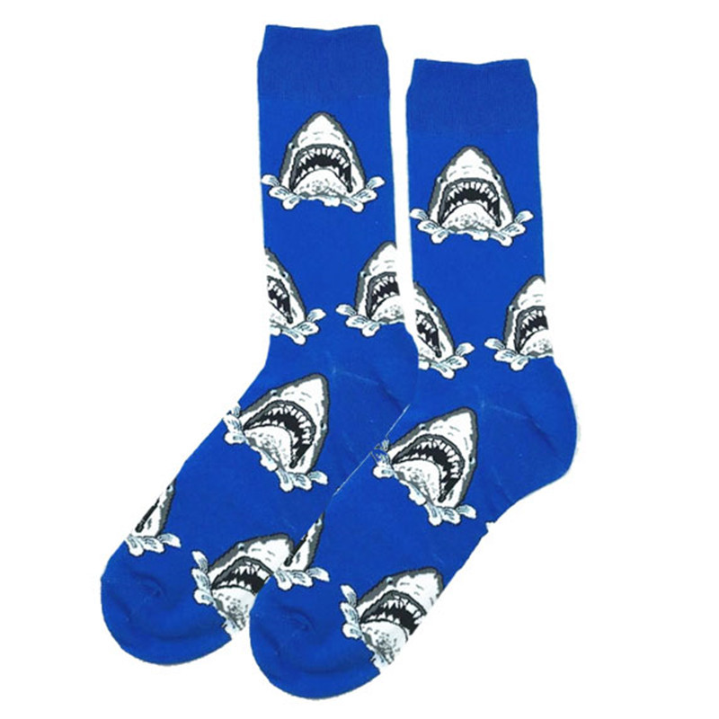 Popular Primavera, Otoño e Invierno moda media pantorrilla jacquard calcetines moda dibujos animados animal comida geométrica rayas fabricante