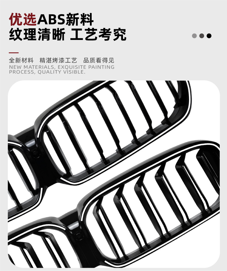 Suitable for Bmw 5 Series G30 G31 Lci 2021-2023 Dual-Line Illuminated Grille Led Light-Up Grille Modification