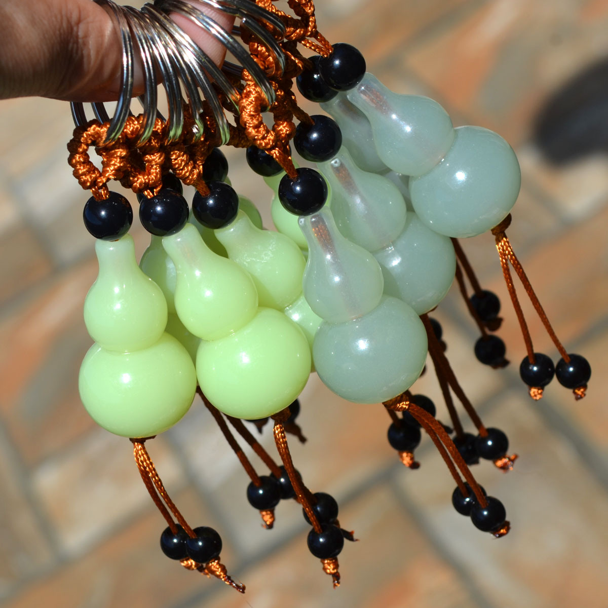 Luminous small gourd key chain pendant live with goods welfare couples carry-on bag ornaments gift trinkets wholesale