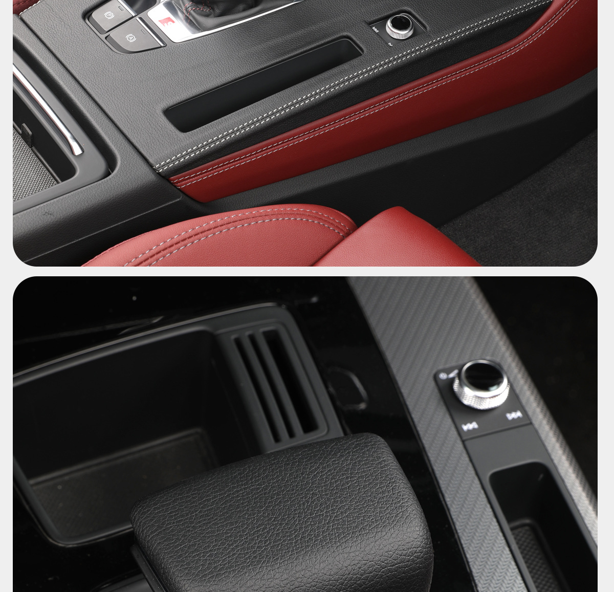 Suitable for 15-25 Models of Audi Q5L Center Control Panel, Gear Lever, Air Vent, Interior Modification and Upgrade Supplies, Center Console
