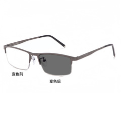 クロスボーダー変色多焦点老眼鏡男漸進多焦点遠近両用老眼鏡防ブルーライト保護目花鏡
