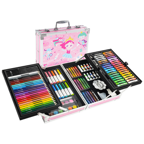 Kittycara Children's Painting Set Gift Box Watercolor Pens New Year Gift Brush Set