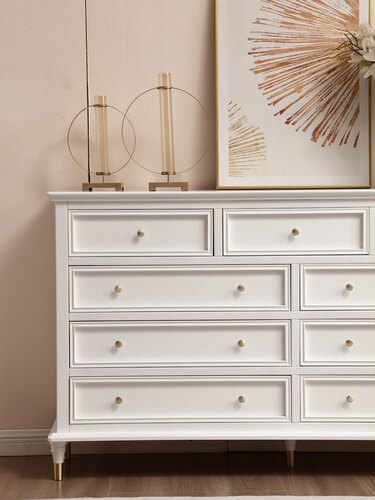 Solid Wood Minimalist Chest of Drawers Storage Cabinet Bedside Cabinet 5/7/9-Drawer Unit Home Storage Cabinet with Multiple Layers