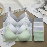 Хлопковый бюстгальтер без косточек, поддерживающее нижнее белье, тонкий белый бюстгалтер для школьников