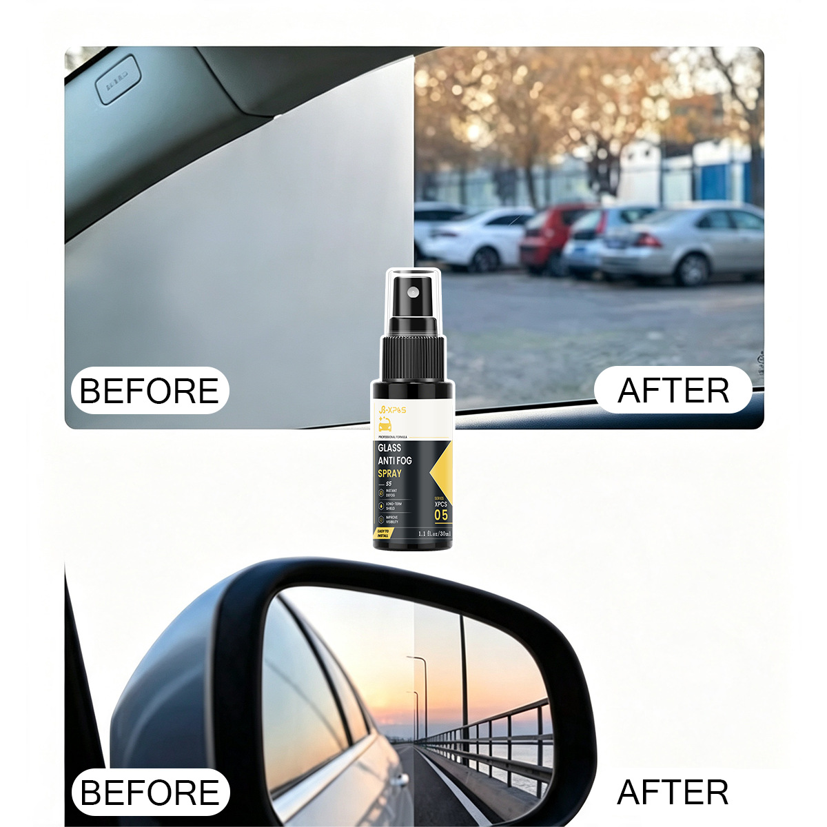 YT105 car glass anti-fog agent is exclusively for cross-border supply, used for rearview mirrors and car window glass to prevent fogging, rain, and water accumulation