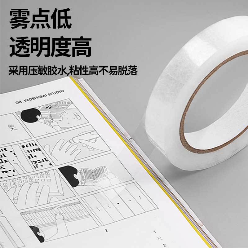 透明狭テープ3センチ2cm幅3.5センチトランペット大巻電気商物流封箱宅配便梱包テープ