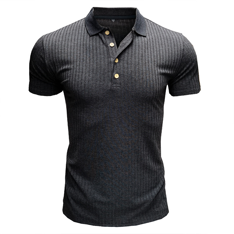Men's Solid Color Patchwork Polo Shirt Men's Clothing display picture 19