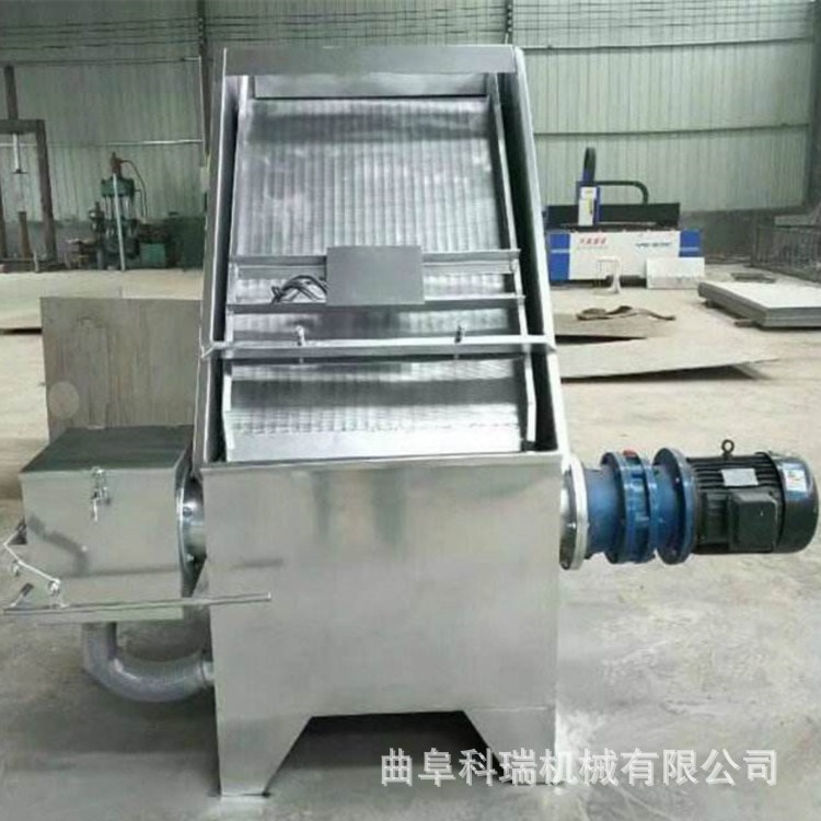 水泡粪800型斜筛式分离机猪粪鸡粪螺旋挤压机 大型纸浆脱水机科瑞