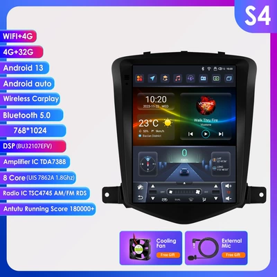 9.7inch Android Navigation Car – DVD Navigation - 432g-wifi4g-lte-version-7862-carplay-eight-core-97inch-suitable-for-08-12-chevrolet-cruze-j300