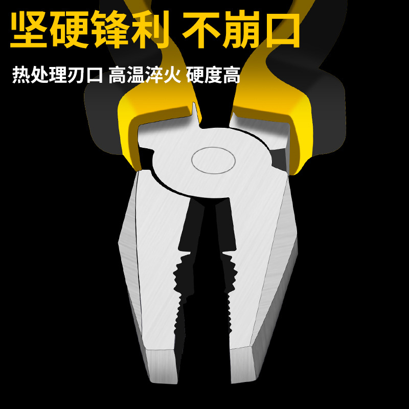 Alicates transfronterizos exclusivos de alta gama, juego de tres piezas, alicates de alambre de 6 pulgadas y 8 pulgadas, alicates de punta fina, alicates oblicuos de grado industrial que ahorran mano de obra