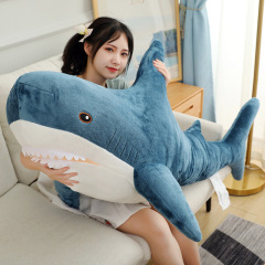 1.6m 大型サメのぬいぐるみ枕、かわいい女の子が抱いて寝るための人形、誕生日プレゼント