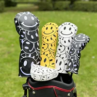 Гольф деревянный столб крышка улыбающееся лицо GOLF чехол для клюшки один фарватер деревянная курица ножка полукруглая клюшка шляпа
