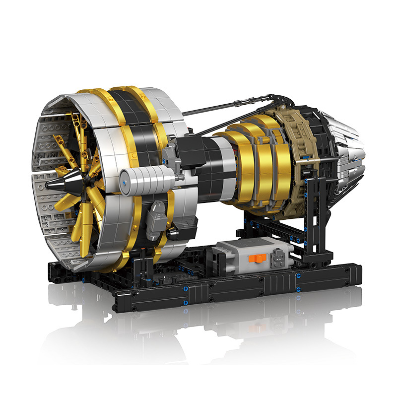 10141 bloque de construcción creativo de la estrella de la aviación mecánica motor de turbina puzzle de alta dificultad regalo para niños