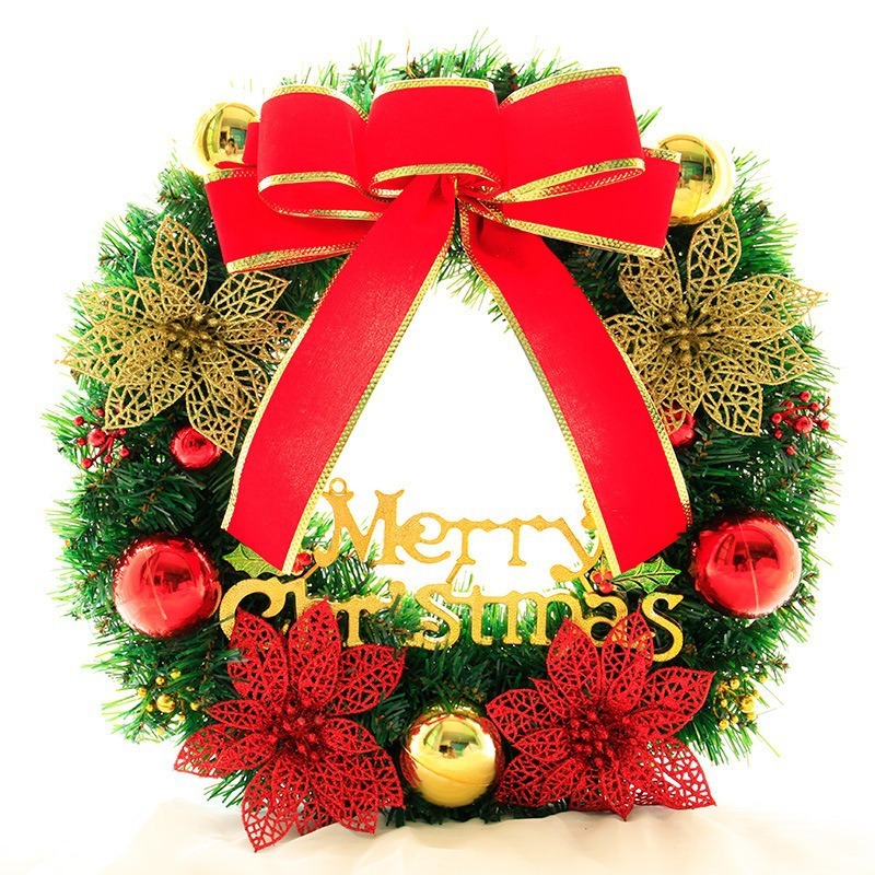 クリスマスガーランド装飾品人工模擬緑植物籐フロントドア花輪吊り下げノックフォード松葉逆さガーランド|undefined