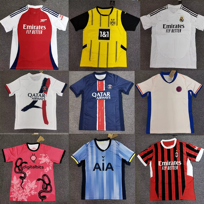 Футболки для болельщиков 2526: Арсенал, Челси, АС Рома, Пари Сен-Жермен, Бавария, Мюнхен, Манчестер Сити, Интер Милан, повседневные, с коротким рукавом