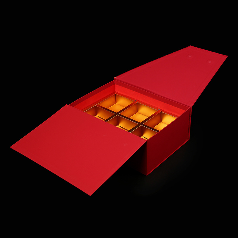Nuevo estilo chino de alta gama boda compromiso caramelo caja de regalo vacía caja de regalo de pastel de luna de otoño portátil caja personalizada