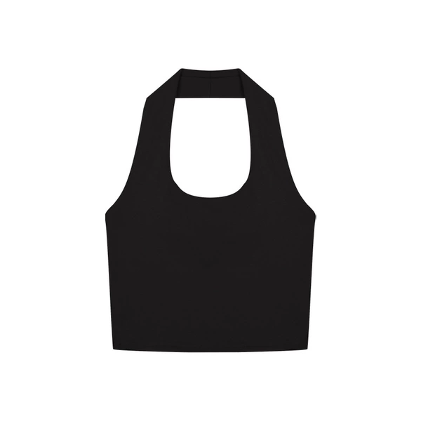 Inner halter vest [black threaded cotton]