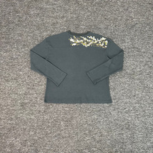 新款灰色欧美derschutze blossom德式花刺绣高品质t恤男长袖上衣