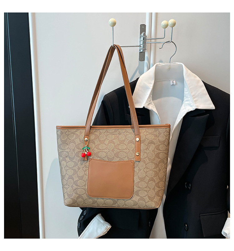 Classic Zipper Tote Bag, Daily Commute Shoulder Handbag, Large Capacity, Multiple Colors Available