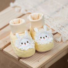 初生婴儿鞋袜外穿秋冬款-个月学步鞋软底蕾丝小兔宝宝鞋不跟