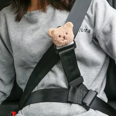 Car Kids Safety Belt: Seat belt shoulder pad - qianka-bear-without-letters-child-safety-belt-holder
