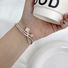 White golden universal women's bracelet, four-leaf clover, pink gold, simple and elegant design, does not fade