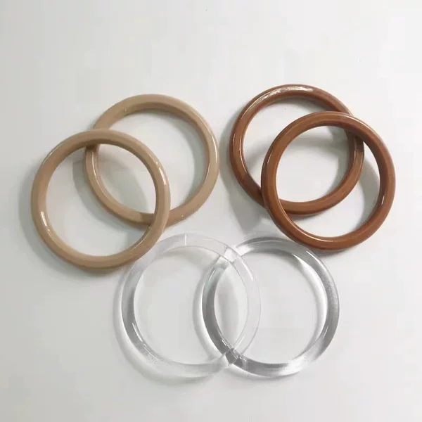 Round Resin Handle Transparent Hand-Held DIY Hand-Woven Bag Accessories Bag Material Bag Strap Hand Carry