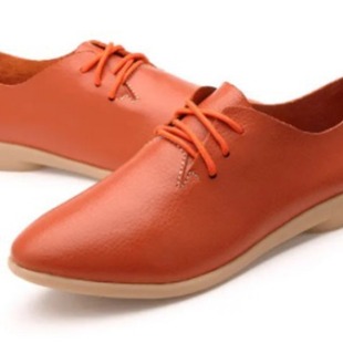 2025 Amazon Outdoor Spring and Autumn Aliexpress Women's Lace-Up White Shoes Leather Surface Foreign Trade Large Size Mom 929 Women's Shoes