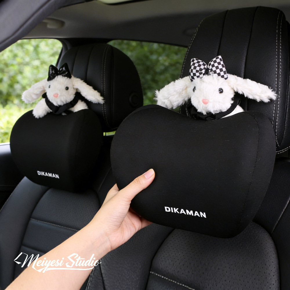 2025 nuevo reposacabezas de automóviles almohada de cuello almohada de asiento de cintura de automóvil adorable creativo algodón de memoria