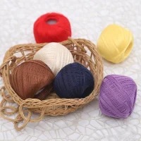 10号蕾丝线段染花式毛线团钩针diy材料包手编花束玩偶棉线