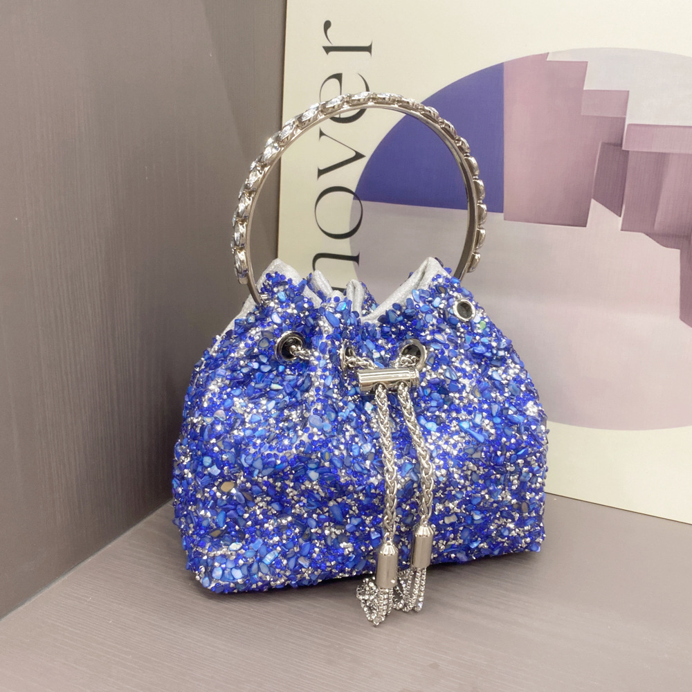 487g Weight String Closure Type Top Handle Strap Type Bucket Bag Bags Type Holiday, Shopping Occasion Polyester Material Solid Color Pattern All Seasons Season Women's Gender Streetwear Style Bucket Shape Medium Size Women's Medium Polyester Solid Color Streetwear Bucket String Bucket Bag 25