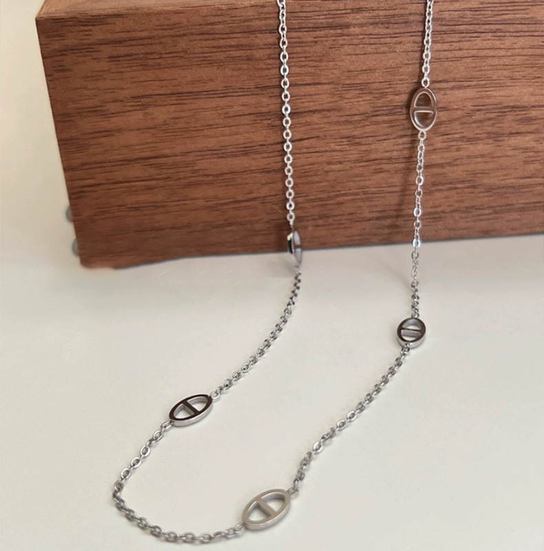 Necklace Classification 925 Sterling Silver Plating Solid Color Necklace