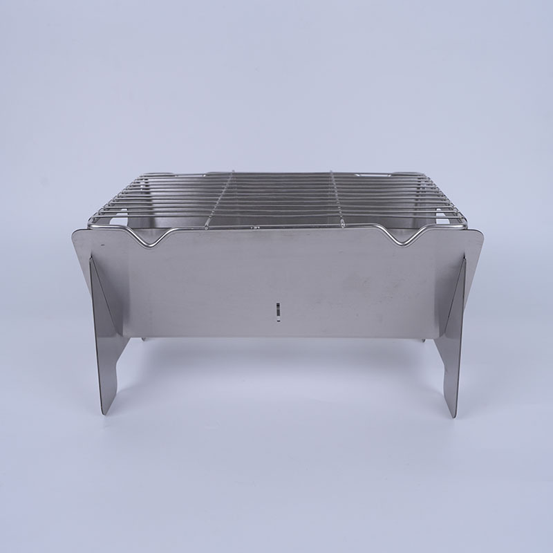 Barbacoa de carbón para el hogar, barbacoa al aire libre, pinchos al aire libre, barbacoa de camping, barbacoa de asa de dos caras para hacer té