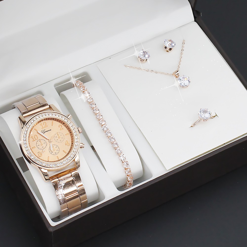 Round Dial Shape Daily Occasion Shiny Solid Color Single Folding Buckle Quartz Women's Watches