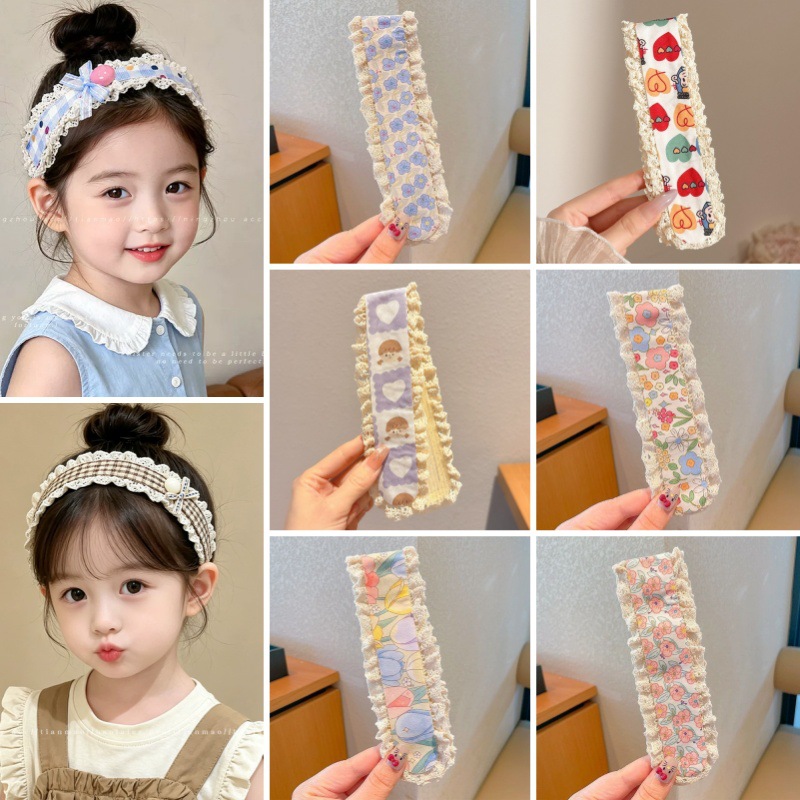 Sweet lace bangs stickers for babies, cute magic stickers for girls' forehead hair, children's magic hair stickers