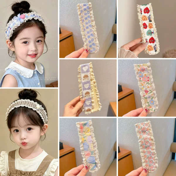 Sweet lace bangs stickers for babies, cute magic stickers for girls' forehead hair, children's magic hair stickers
