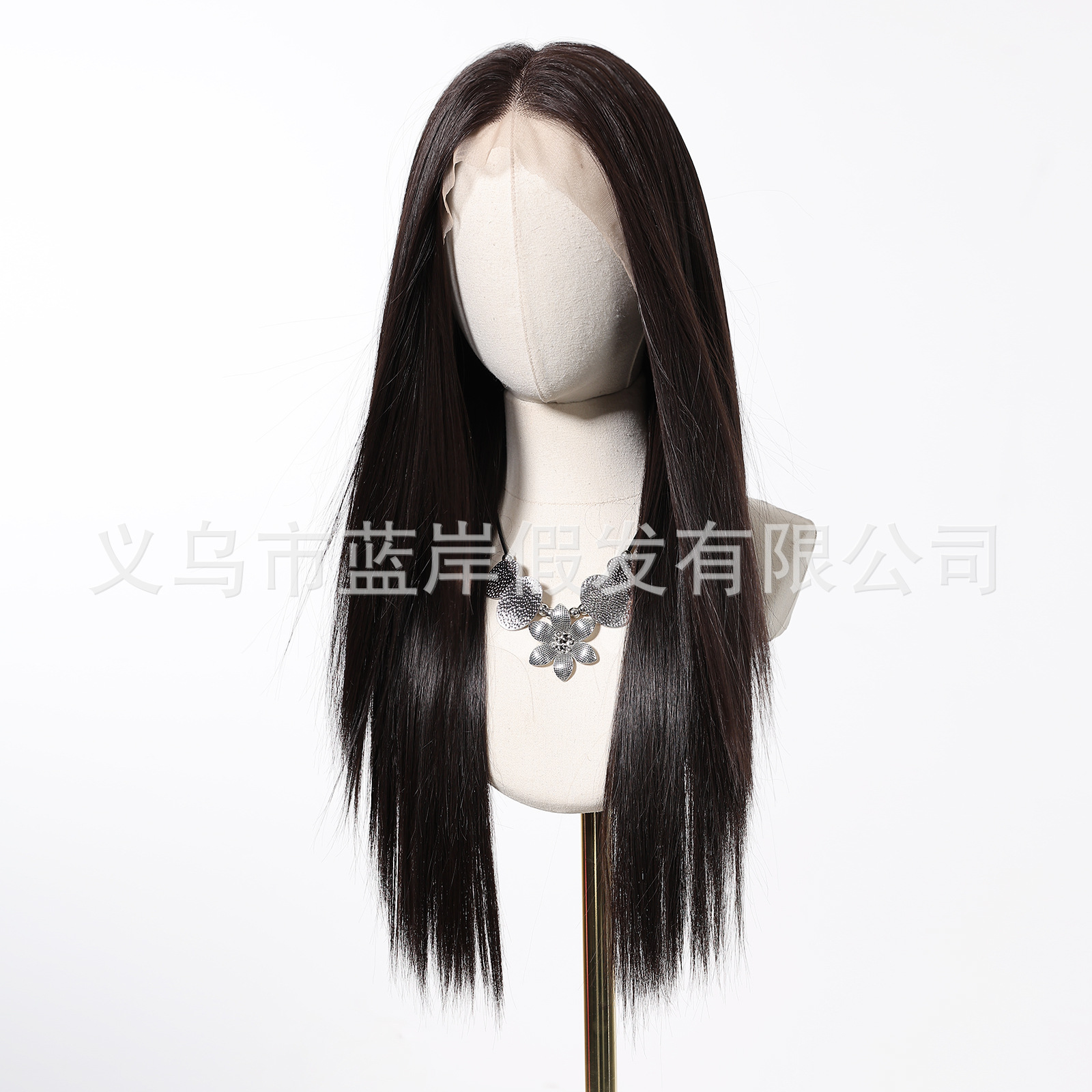 Encaje de gran área para mujer, cabello largo y liso, cosido a voluntad, ligero y transpirable, cómodo de usar, dorado mixto degradado