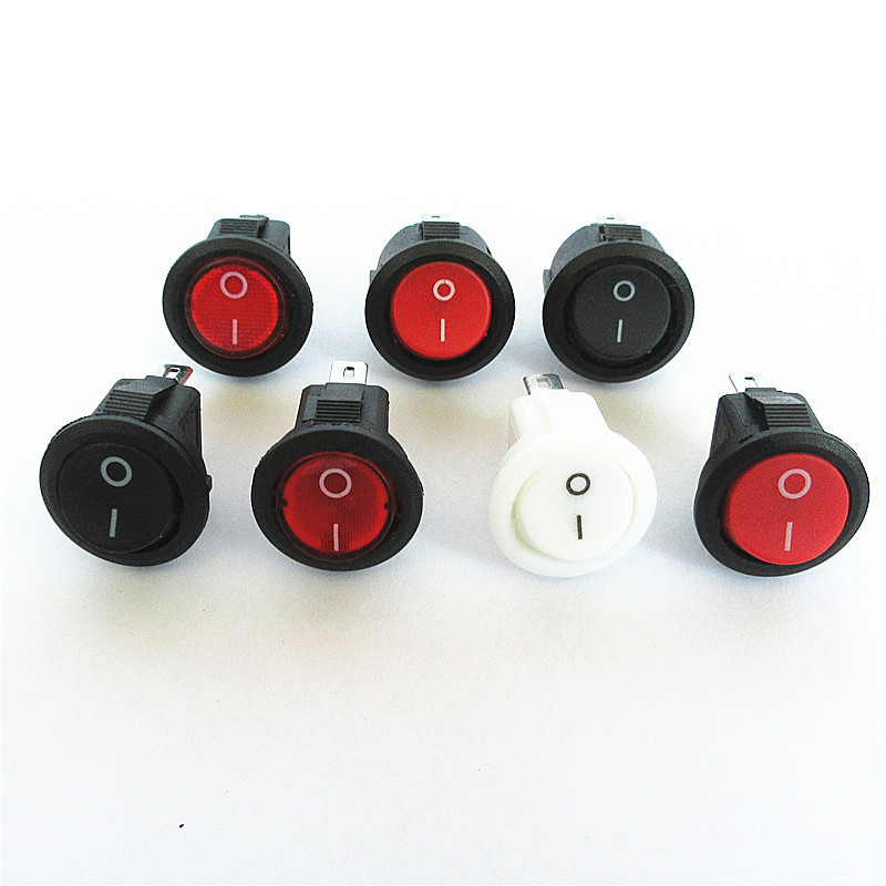 Small round boat switch KCD11 opening 15mm round two-leg two-gear 3-leg boat switch opening 15mm