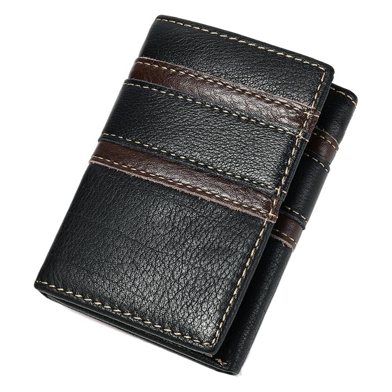 Anti-Degaussing Wallet Men's Short Genuine Leather 70% off Package Cross-Border New Rfid Anti-Theft Brush Head Layer Cowhide Wallet