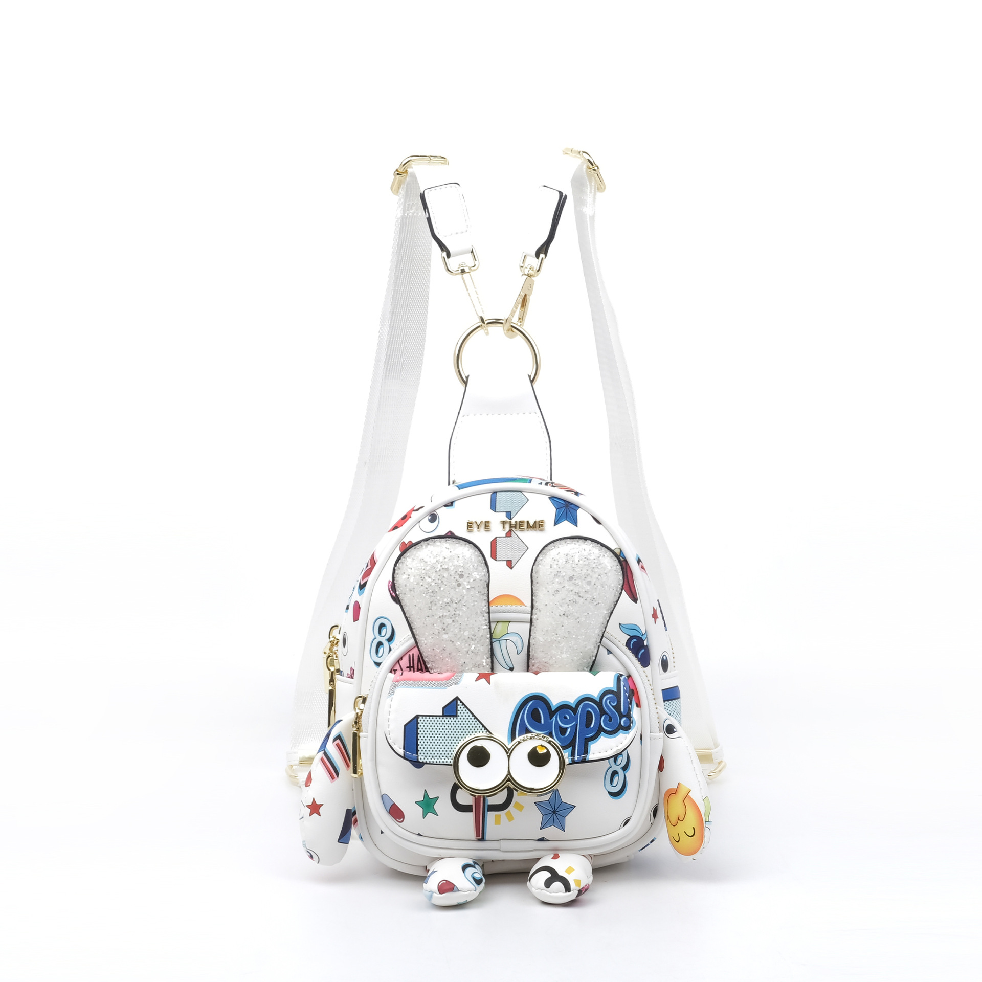 Mujer multipropósito diseño rosa mochila mini encantadora impresión bolsa de pecho cambiante 2688 #