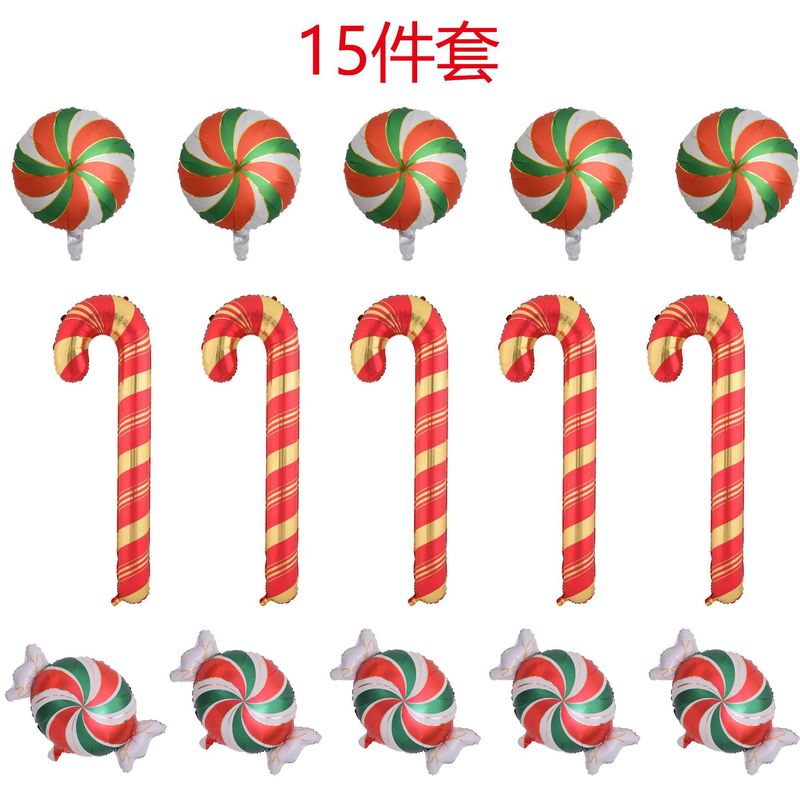 クロスボーダークリスマス 18inch 風車ボール杖キャンディ 10 個セット 15 個セットパーティーアルミフィルムアルミホイルバルーン|undefined