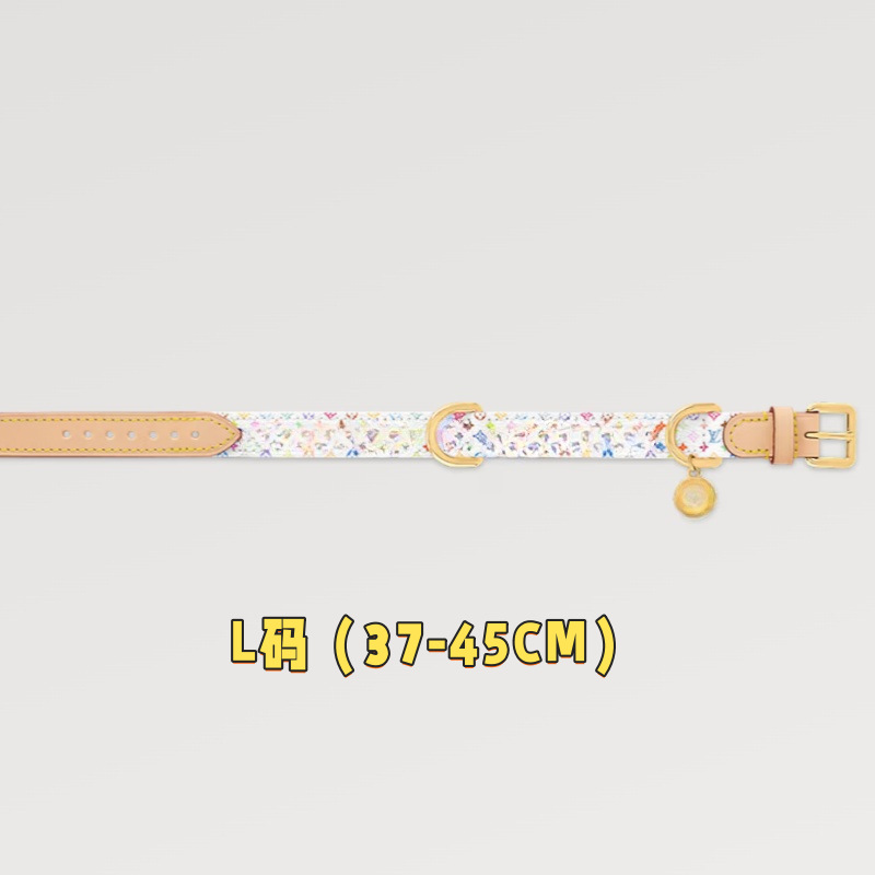 Collar de cuero para mascotas de estilo moderno y lujoso, diseño Murakami Takashi, blanco y colorido, collar para perros pequeños, collar de cuero con monograma, collar para Bulldog Francés.