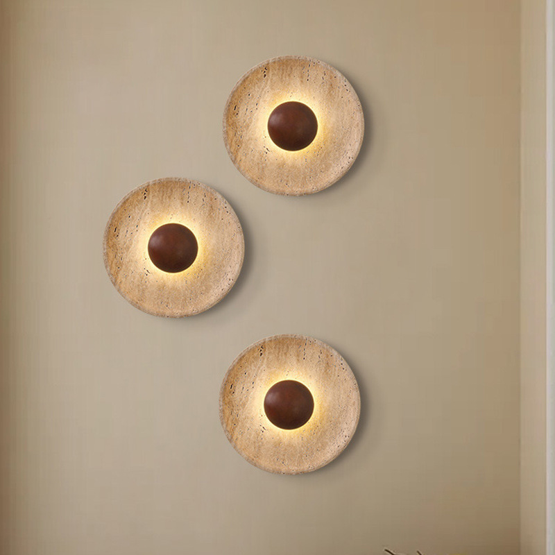 Diseño creativo diseñador de alojamiento retrógrado pasillo silencioso pared cama de viento amarillo sala de estar lámpara de pared cueva lámpara de pared profunda