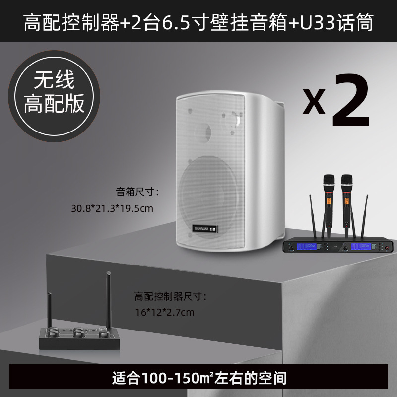 壁挂无线音响店铺舞蹈教室餐厅健身房会议室商用音箱组合套装|undefined