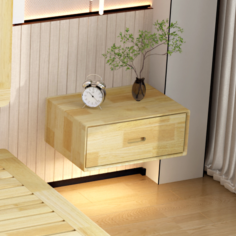Moderno simple simple pequeño estante doméstico de madera sólida dormitorio red cabecera flotante cabecera al por mayor