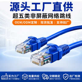 厂家批发超五类高速网线网吧家用电脑路由器CAT5水晶头跳线
