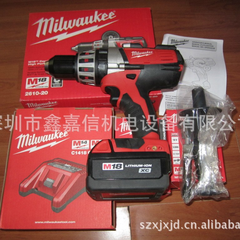 现货批发米沃奇充电式冲击电钻2610-20