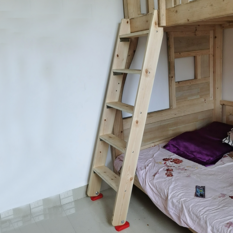 #V45O木梯子实木质楼梯家用学生宿舍双层床爬梯阁楼楼梯上下床梯-阿里巴巴