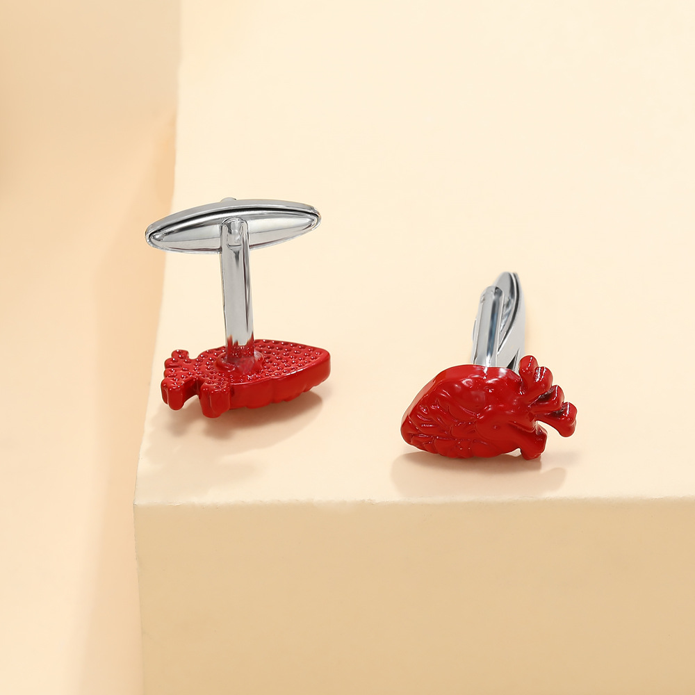 Heart Cufflinks For Men Stylish Shirt Cuff Accessories_voghion.com