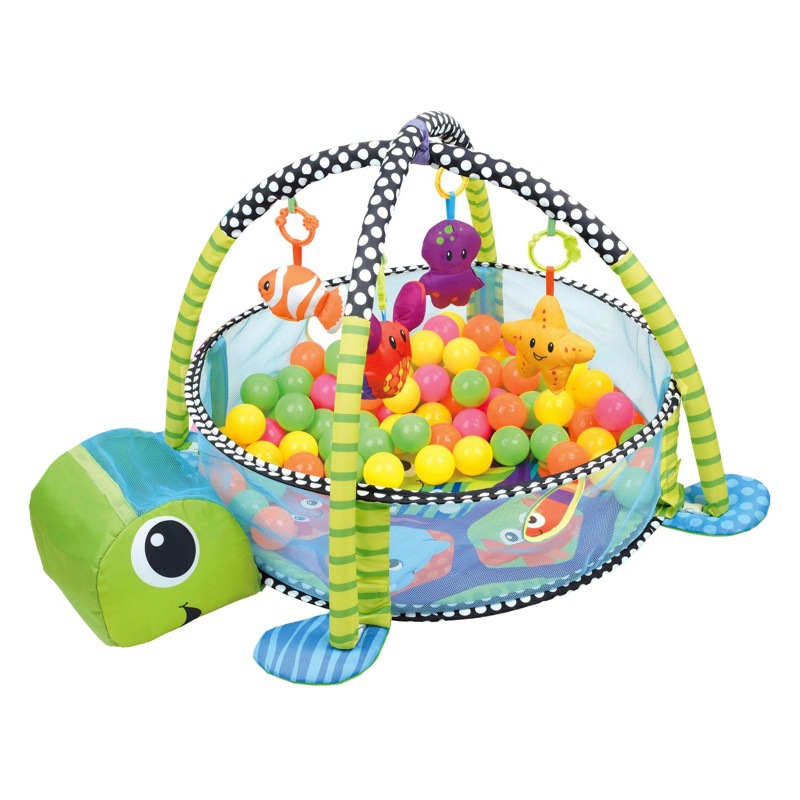 Estante de fitness para bebés estante de ejercicio de juguete transfronterizo PISCINA DE BOLAS de océano juego de piscina bebé tortuga juego manta estera
